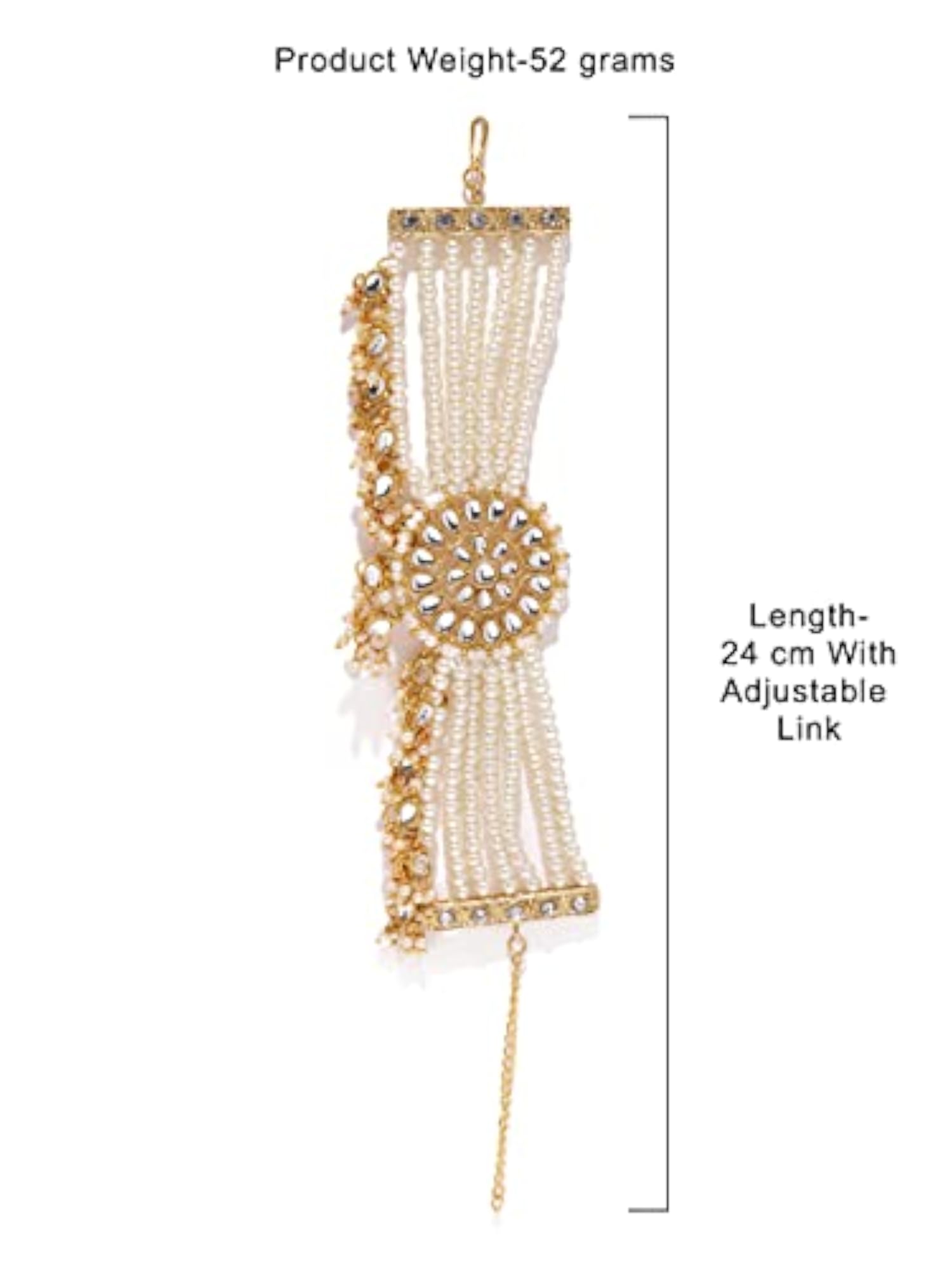 Women's Tone & Kundan Bracelet - ZPFK9167